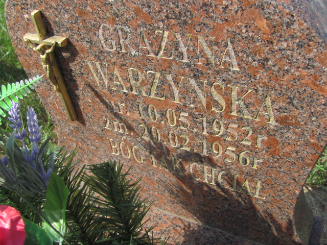 Grażyna Warzyńska  1952 Kowale Oleckie - Grobonet - Wyszukiwarka osób pochowanych