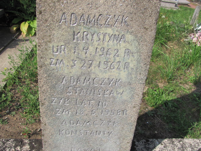 Konstanty Adamczyk 1955 Kowale Oleckie - Grobonet - Wyszukiwarka osób pochowanych