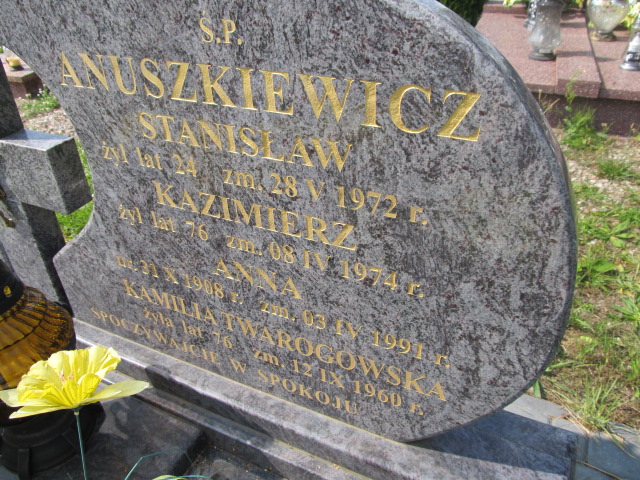 Anna Anuszkiewicz 1908 Kowale Oleckie - Grobonet - Wyszukiwarka osób pochowanych